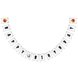 Cute Boo Halloween Ghost Boy Grattis på födelsedag Vimplar