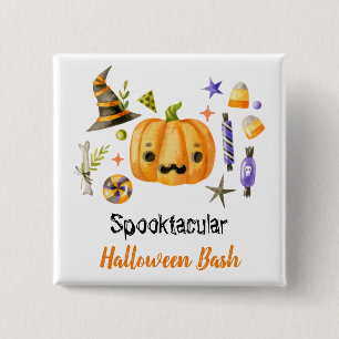 Cute Boo Pumpkin Spooktacular Halloween Bash Party Knapp
