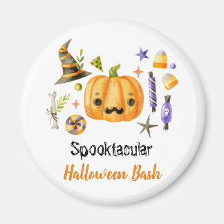 Cute Boo Pumpkin Spooktacular Halloween Bash Party Magnet