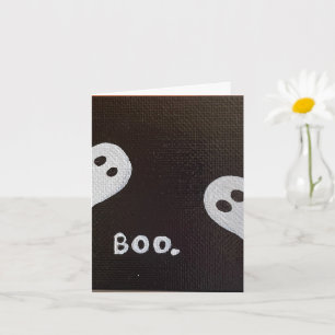 Cute Boo Spöken Halloween-hälsningskort Kort