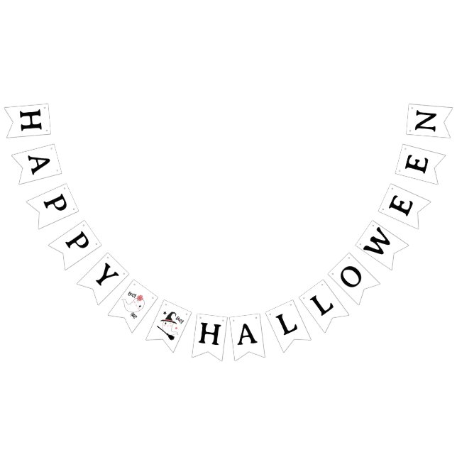 Cute Boo Spooky Ghost Halloween Rosa Girl Girl Vimplar (Alla)