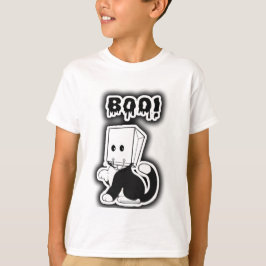 Cute "Boo"! Svart katt med Papper bag-mask T Shirt