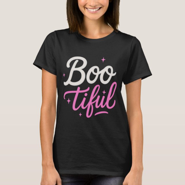 Cute Boo-tiful Halloween T Shirt (Framsida)