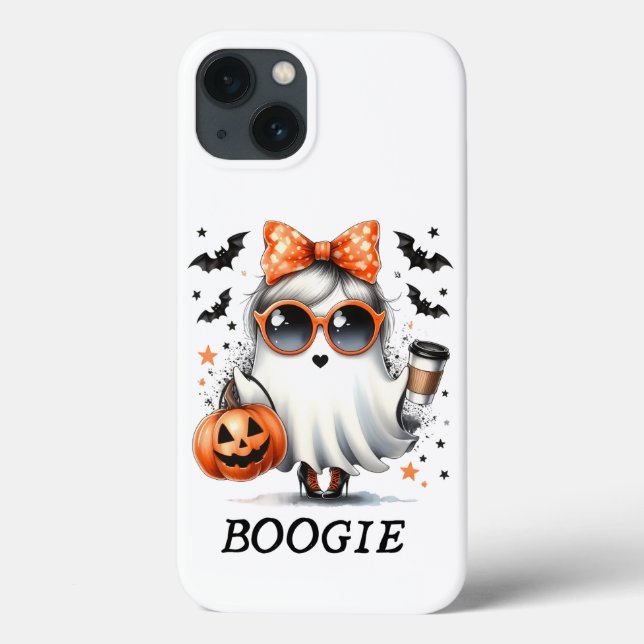 Cute Boogie Ghost Halloween-telefonväska (Baksida)