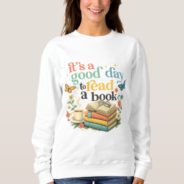  Cute Book Lover Graphic Tee (Framsida)