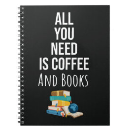 Cute Book Reading Gifts Coffee Quotes Lover Reader Anteckningsbok