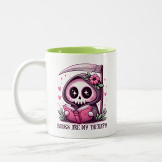 Cute Bookish Reaper Coffee Mugg 2 ton Mugg