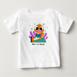 Cute Bookworm Fish Cartoon – Nerdy Sea Creature Re T Shirt