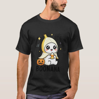 Cute Boonana Ghost Banana Funny Halloween Costume T Shirt