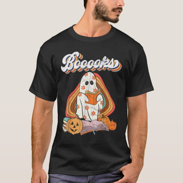 Cute Boooks Ghost Läs mer Bokar Ley Lomme H T Shirt (Framsida)
