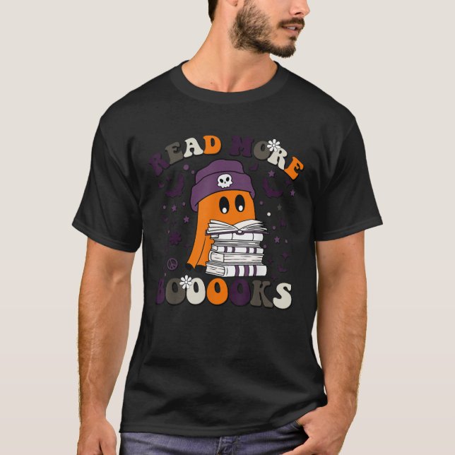 Cute Boooks Ghost Läs mer Bokar Ley Lomme H T Shirt (Framsida)