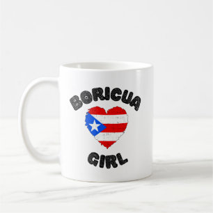 Cute Boricua Girl Puerto Rico Cute Kaffemugg
