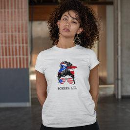 Cute Boricua Girl Puerto Rico Flagga T Shirt
