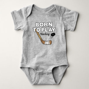 Cute Born för att spela Hockey Infant T Shirt
