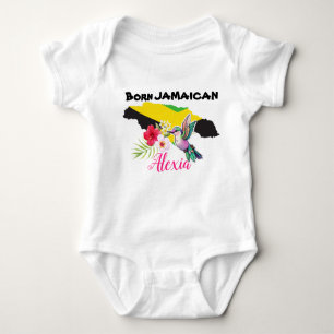 Cute Born Jamaican Personlig Namn T-Shirt