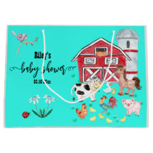 Cute Boskap Baby Shower Teal