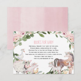 Cute boskap barnyard-flicka bokar för baby tilläggskort