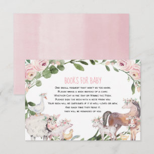 Cute boskap barnyard-flicka bokar för baby tilläggskort