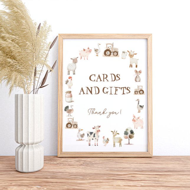 Cute Boskap Barnyard-kort och gåvor Poster (Skapare uppladdad)