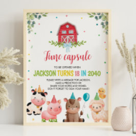 Cute Boskap Birthday Capsule-tecken Poster