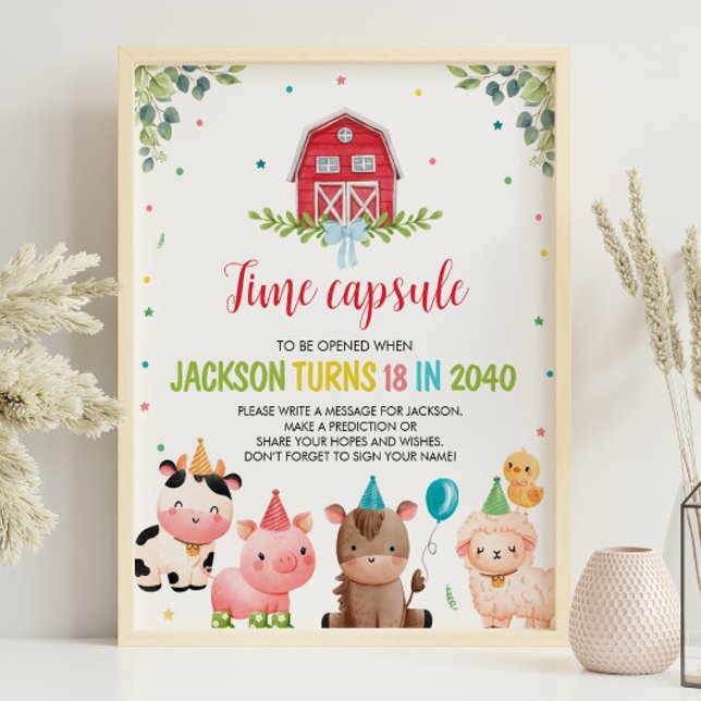 Cute Boskap Birthday Capsule-tecken Poster (Skapare uppladdad)