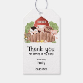 Cute Boskap Birthday Presentetikett