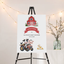 Cute Boskap Gris Cow Barnyard Baby Shower
