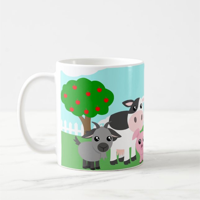 Cute Boskap-kaffe Mugg (Vänster)