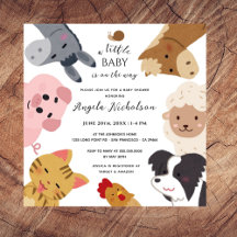 Cute Boskap Modern Watercolor Baby Shower