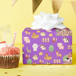 Cute Boskap på Lila Presentpapper