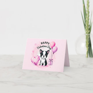 Cute Boston Terrier Birthday Card  Tack Kort