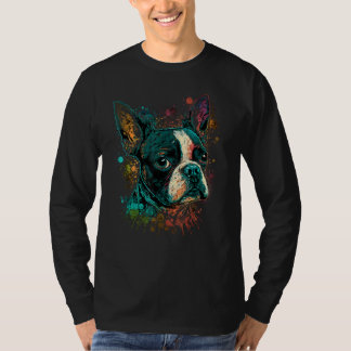 Cute Boston Terrier Hund på Boston Terrier Älskare T Shirt