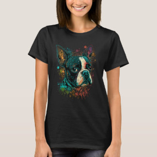Cute Boston Terrier Hund på Boston Terrier Älskare T Shirt