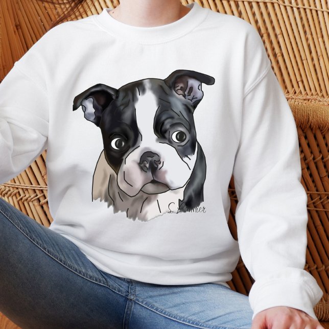 Cute Boston Terrier Hund Tee Shirt (Skapare uppladdad)
