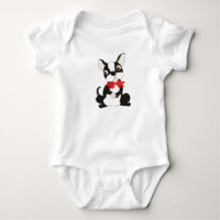 Cute Boston Terrier i Red Bow Tie
