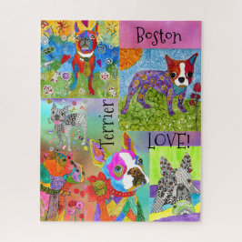 Cute Boston Terrier Kärlek Puzzle - 520 Biet Pussel