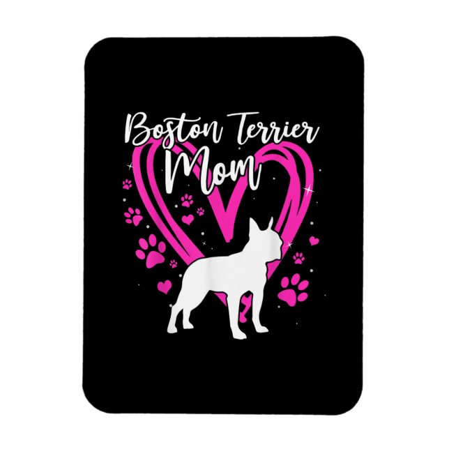 Cute Boston Terrier Mamma för Mors dag Gift Magnet (Vertikal)