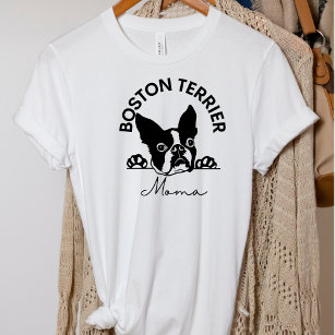 Cute Boston Terrier Mamma Hund T-Shirt