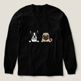 Cute Boston Terrier & Pug Dog T Shirt
