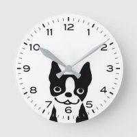 Cute Boston Terrier Tecknad hund