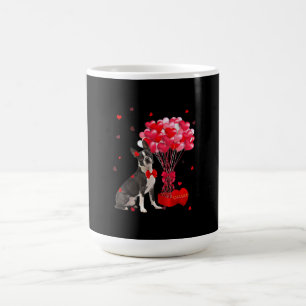Cute Boston Terrier Valentines day Heart Hund älsk Kaffemugg