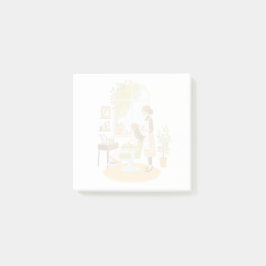 Cute Botanical Hair Salon Post-it Block