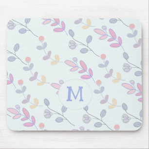 Cute Botanical Pastel Löv Mönster Musmatta
