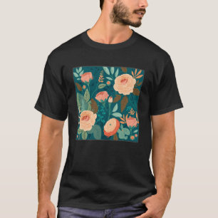 Cute Botanical Ro Illustration Gorgous Flower T Shirt
