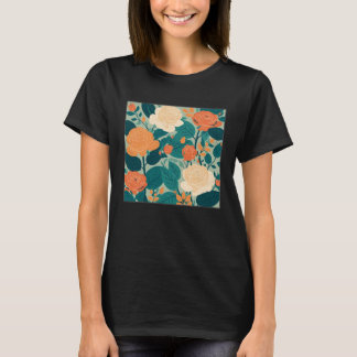 Cute Botanical Roses Illustration Gorgeous Flower T Shirt