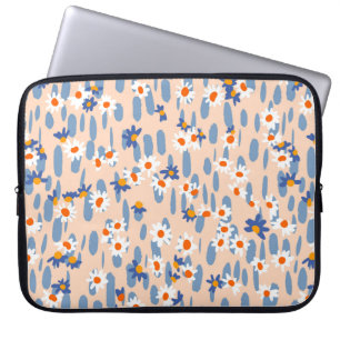 Cute botaniskt, sömlöst mönster. Småskalig daisy Laptop Fodral