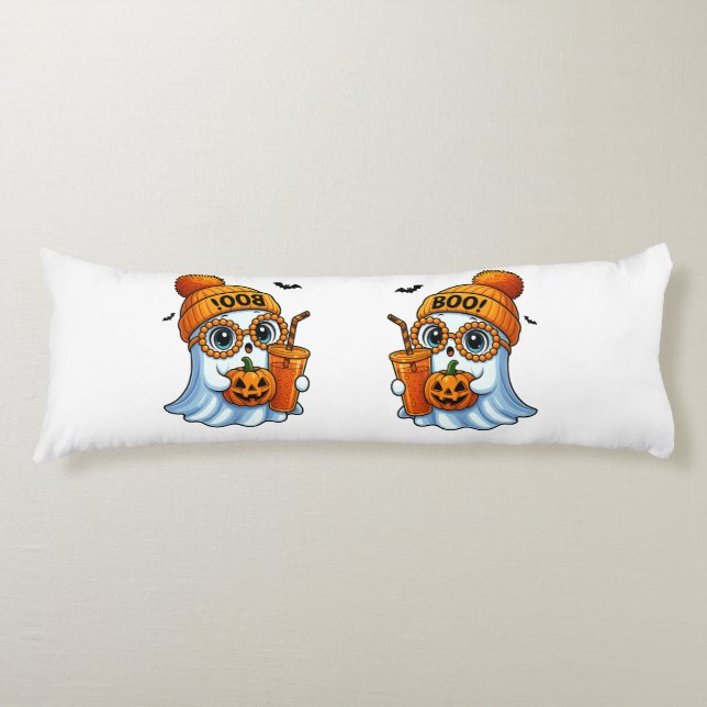 Cute-Bougee-Ghost-Halloween Kroppskudde (Framsidan)