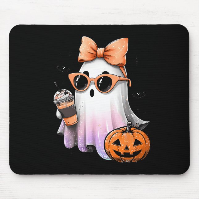 Cute Bougie Ghost Coffee Pumpkin Spooky Season Hal Musmatta (Framsidan)