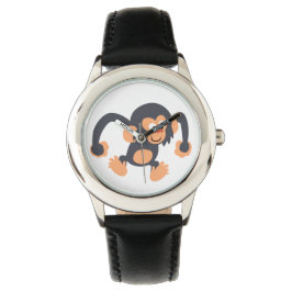 Cute Bouncy Tecknad Chimpanzee Watch Watch Armbandsur