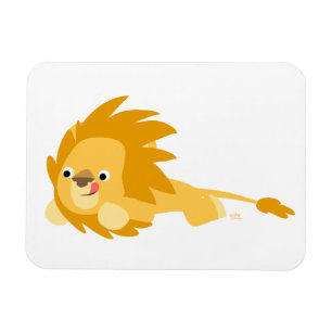 Cute Bouncy Tecknad Lejon Flexible Magnet